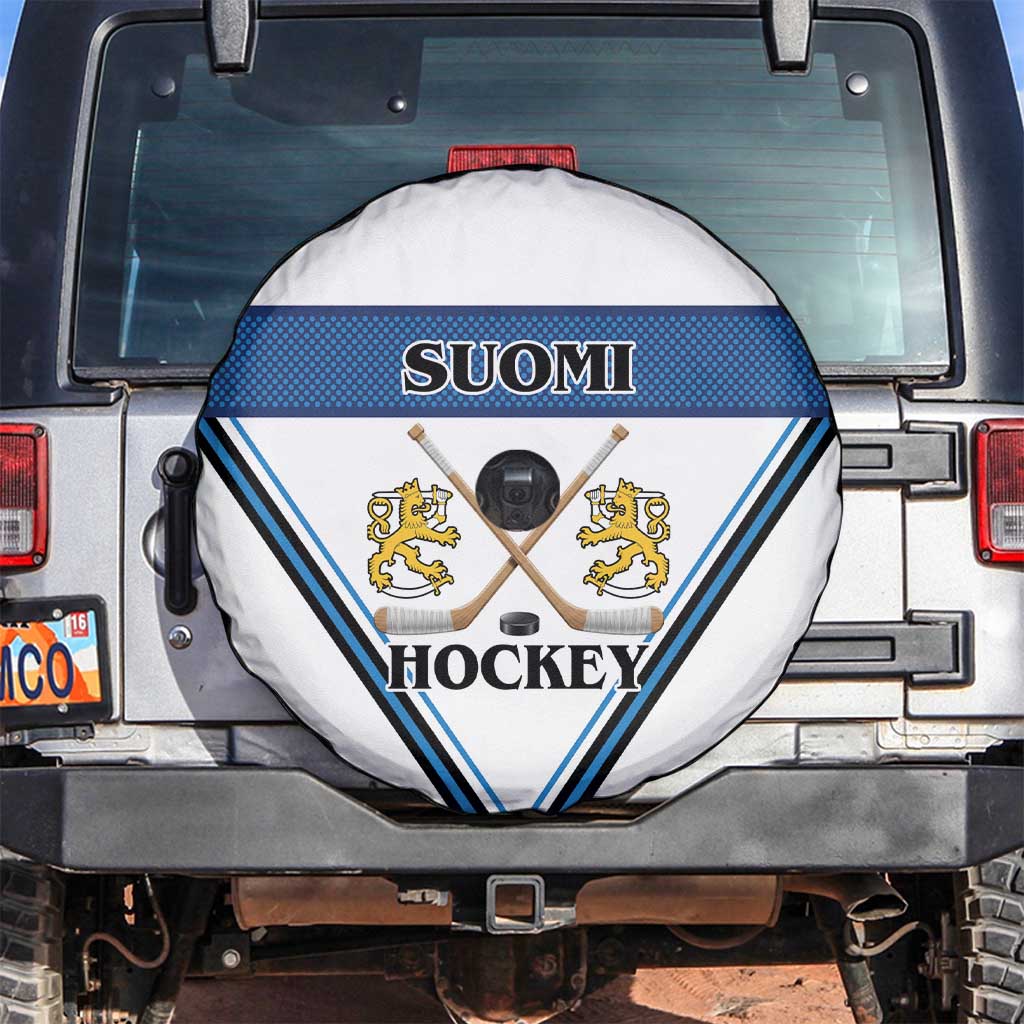 Finland Hockey Spare Tire Cover Suomi Lion Ice Pride 2026 White Version