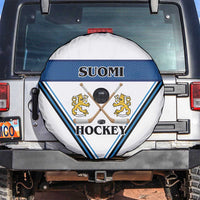 Finland Hockey Spare Tire Cover Suomi Lion Ice Pride 2026 White Version
