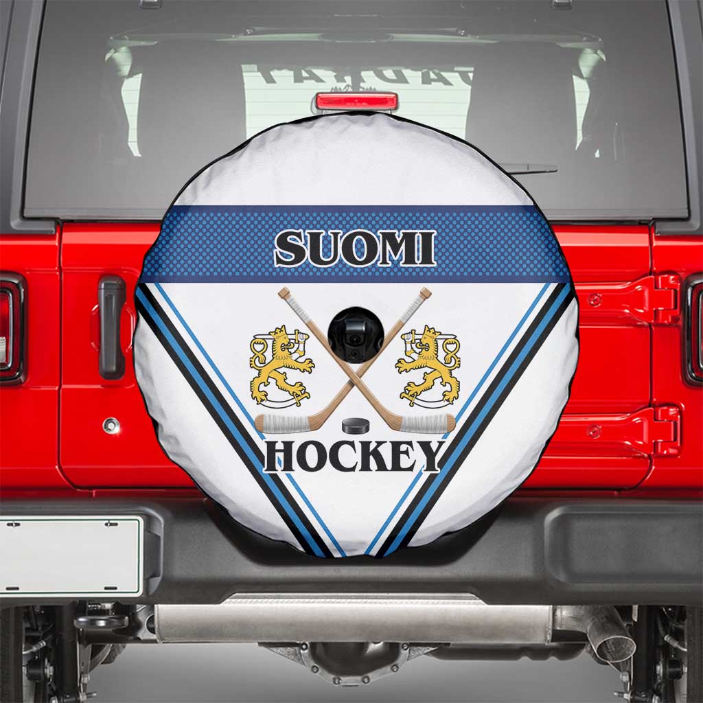 Finland Hockey Spare Tire Cover Suomi Lion Ice Pride 2026 White Version