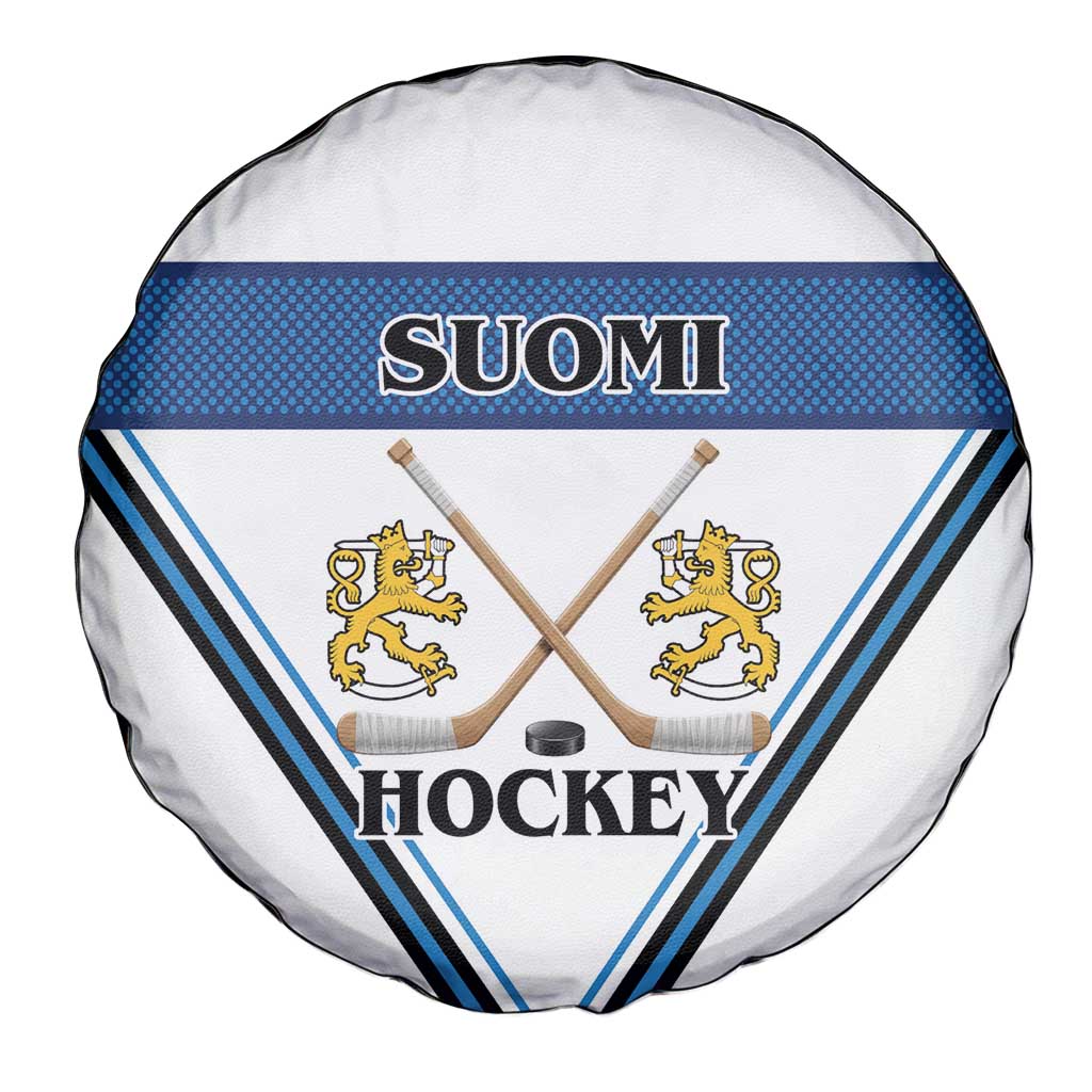 Finland Hockey Spare Tire Cover Suomi Lion Ice Pride 2026 White Version