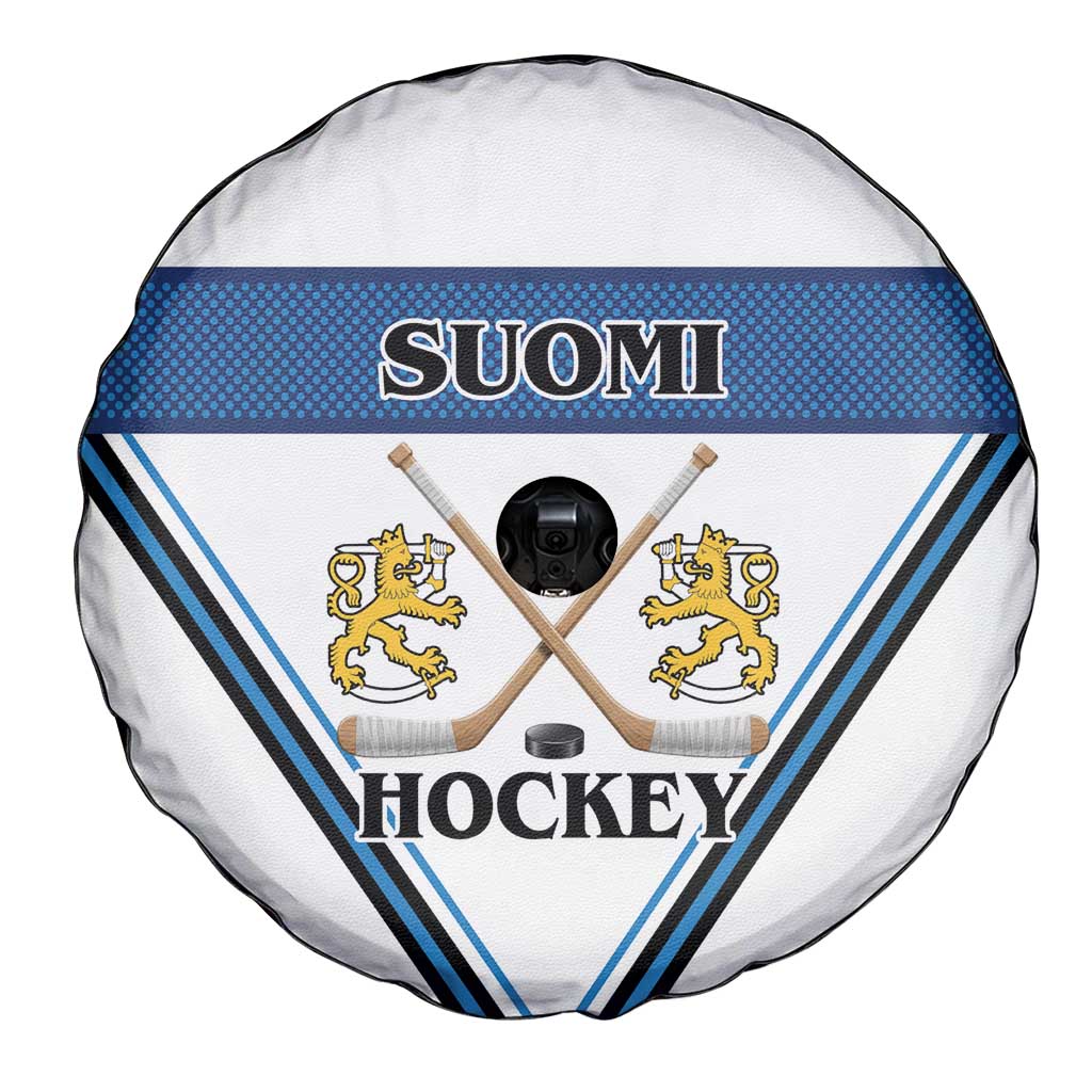 Finland Hockey Spare Tire Cover Suomi Lion Ice Pride 2026 White Version