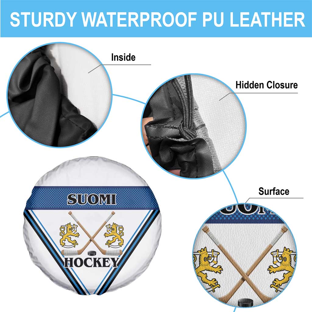 Finland Hockey Spare Tire Cover Suomi Lion Ice Pride 2026 White Version