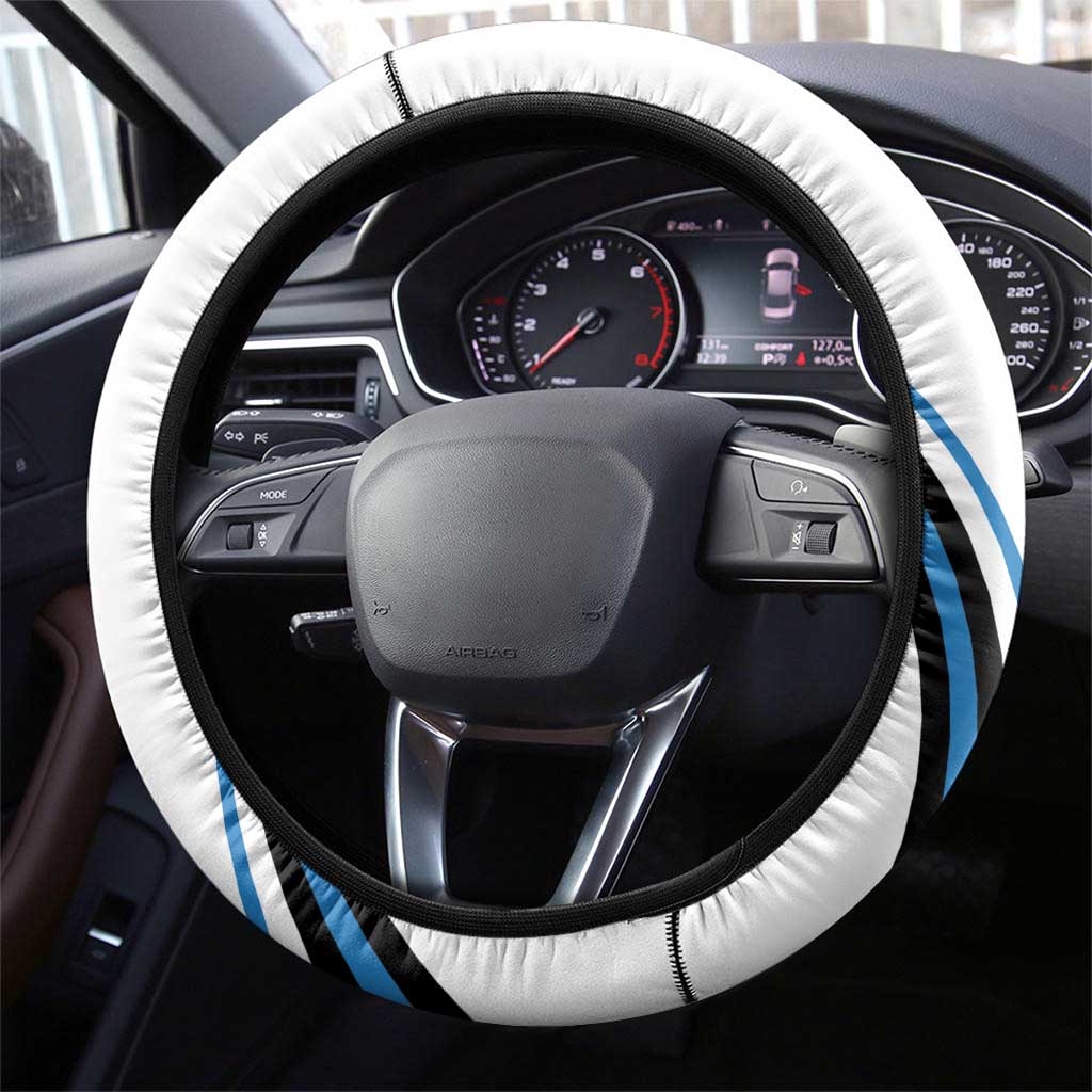 Finland Hockey Steering Wheel Cover Suomi Lion Ice Pride 2026 White Version