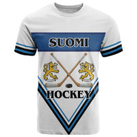 Finland Hockey Custom T Shirt Suomi Lion Ice Pride 2026 White Version