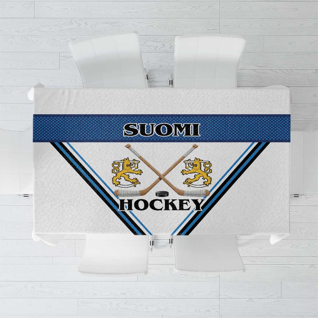 Finland Hockey Tablecloth Suomi Lion Ice Pride 2026 White Version