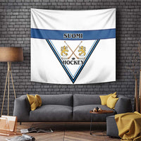 Finland Hockey Tapestry Suomi Lion Ice Pride 2026 White Version