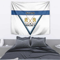 Finland Hockey Tapestry Suomi Lion Ice Pride 2026 White Version