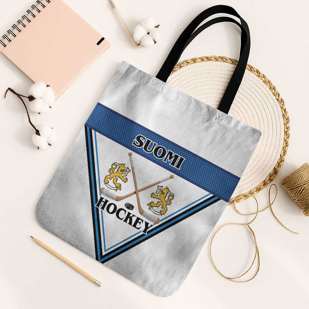 Finland Hockey Tote Bag Suomi Lion Ice Pride 2026 White Version