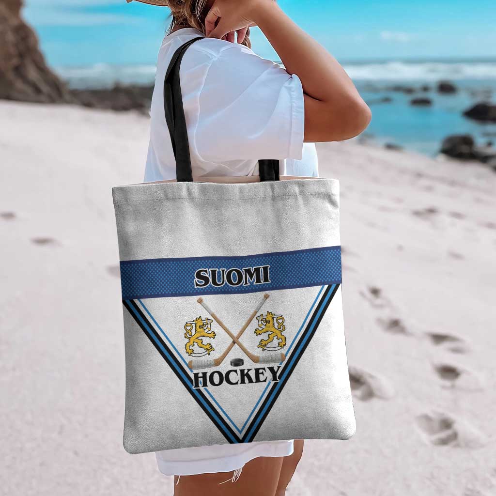 Finland Hockey Tote Bag Suomi Lion Ice Pride 2026 White Version