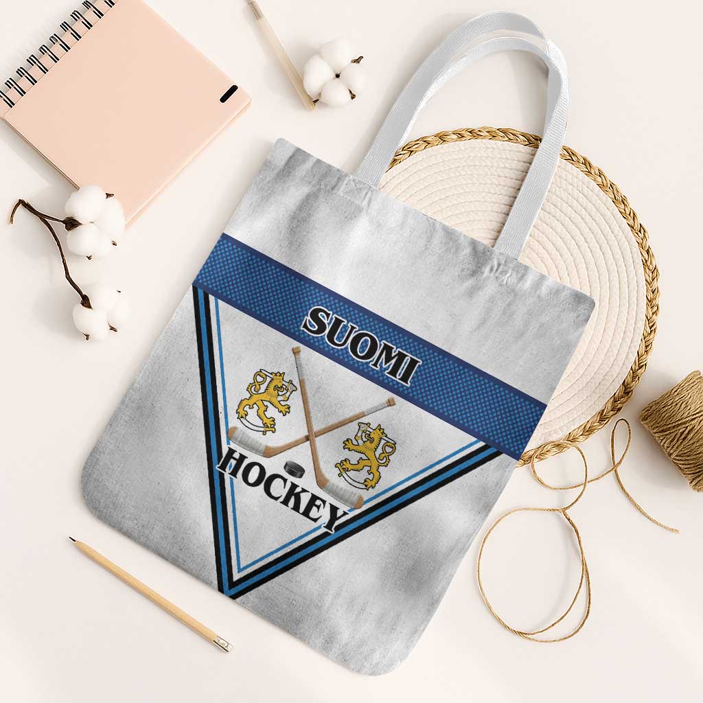 Finland Hockey Tote Bag Suomi Lion Ice Pride 2026 White Version