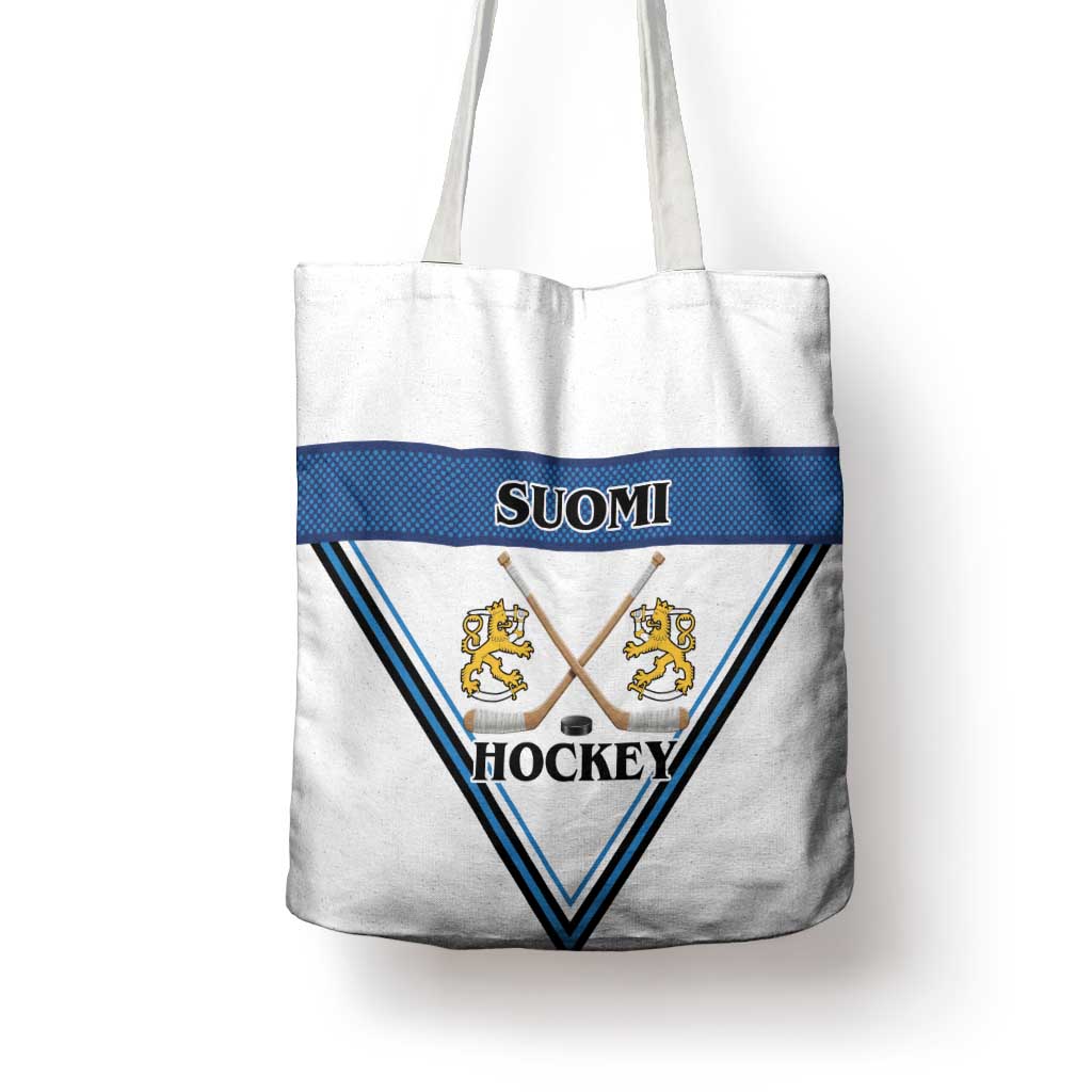 Finland Hockey Tote Bag Suomi Lion Ice Pride 2026 White Version