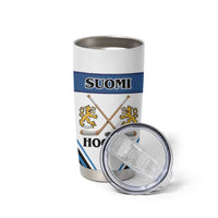 Finland Hockey Custom Tumbler Cup Suomi Lion Ice Pride 2026 White Version