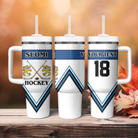 Finland Hockey Custom Tumbler With Handle Suomi Lion Ice Pride 2026 White Version
