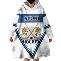 Finland Hockey Custom Wearable Blanket Hoodie Suomi Lion Ice Pride 2026 White Version