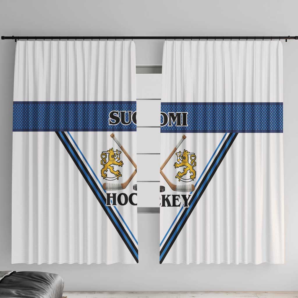 Finland Hockey Window Curtain Suomi Lion Ice Pride 2026 White Version