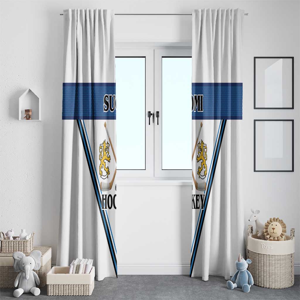 Finland Hockey Window Curtain Suomi Lion Ice Pride 2026 White Version