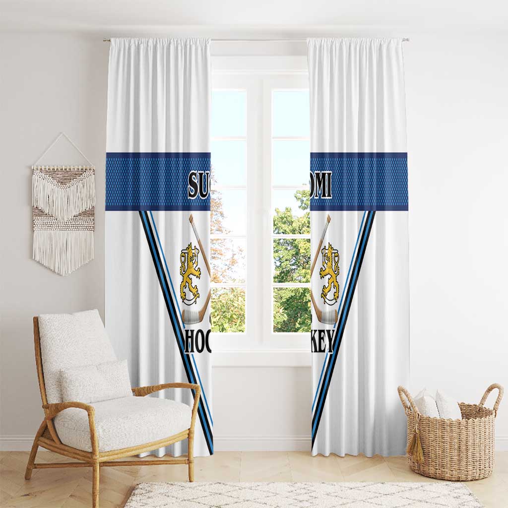 Finland Hockey Window Curtain Suomi Lion Ice Pride 2026 White Version