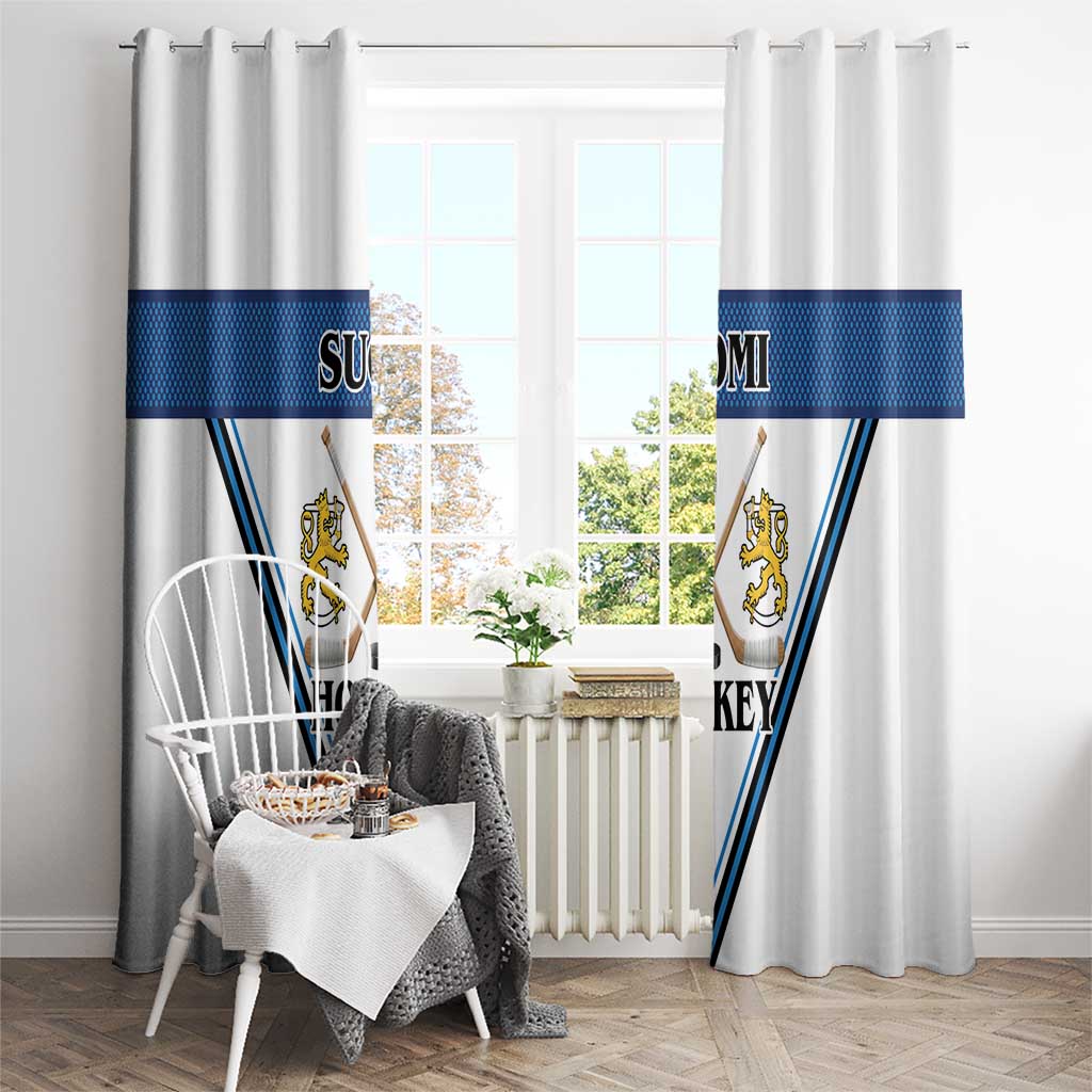 Finland Hockey Window Curtain Suomi Lion Ice Pride 2026 White Version