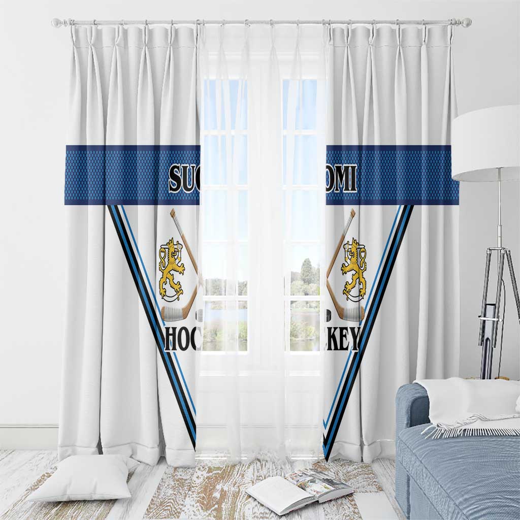 Finland Hockey Window Curtain Suomi Lion Ice Pride 2026 White Version