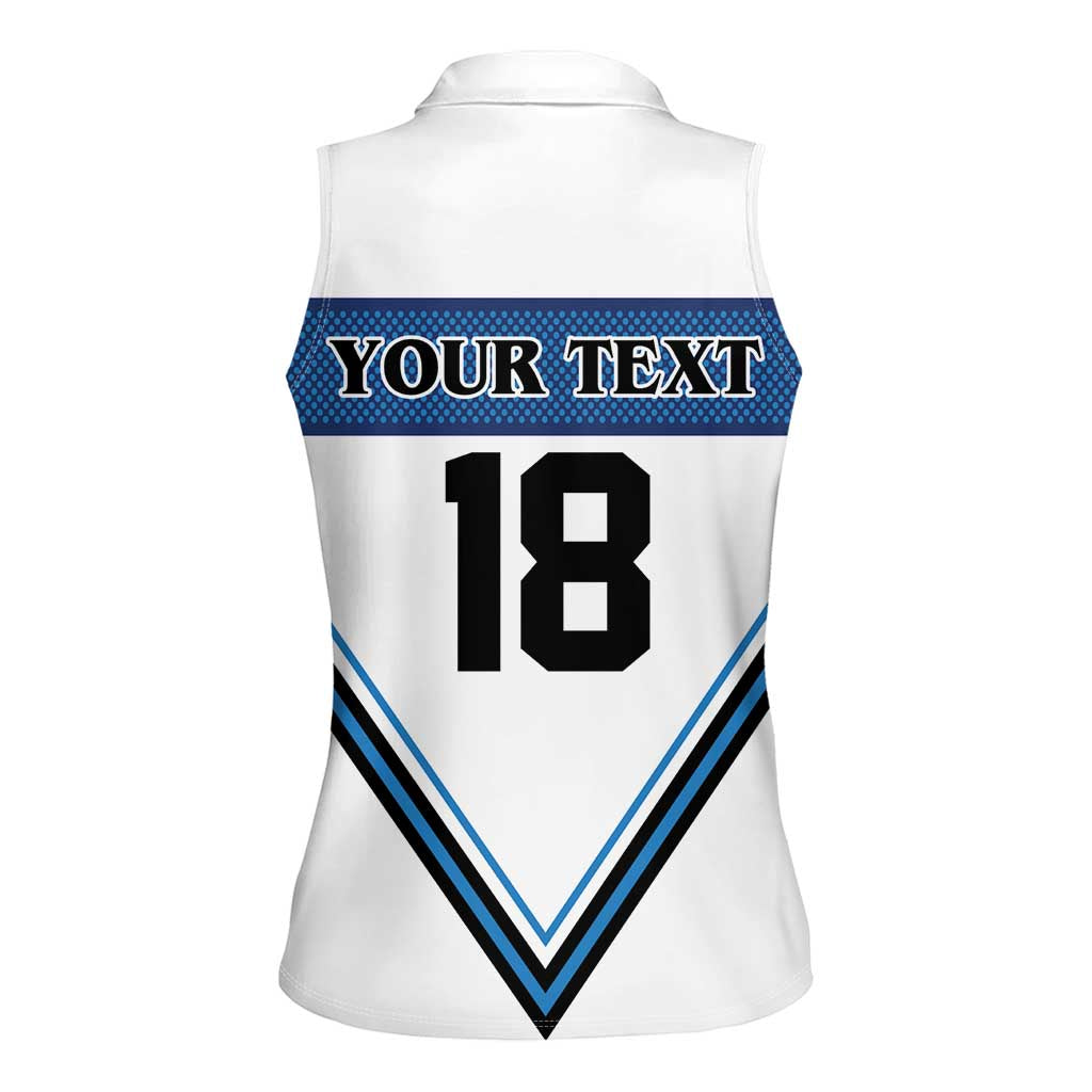 Finland Hockey Custom Women Sleeveless Polo Shirt Suomi Lion Ice Pride 2026 White Version