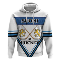 Finland Hockey Custom Zip Hoodie Suomi Lion Ice Pride 2026 White Version