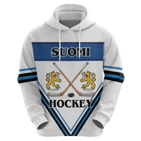 Finland Hockey Custom Zip Hoodie Suomi Lion Ice Pride 2026 White Version