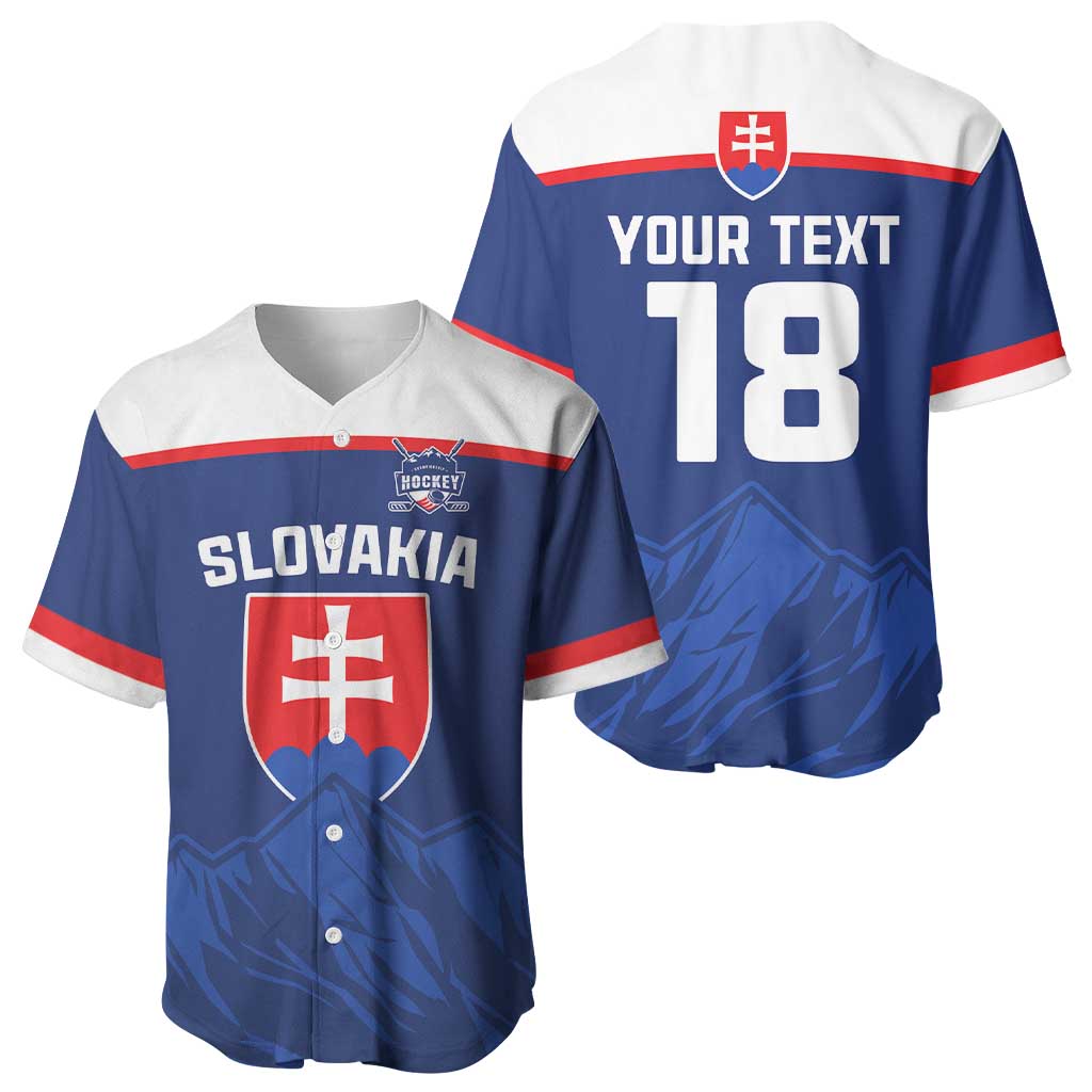 Slovakia Hockey Custom Baseball Jersey Tatra Mountain Pride 2026