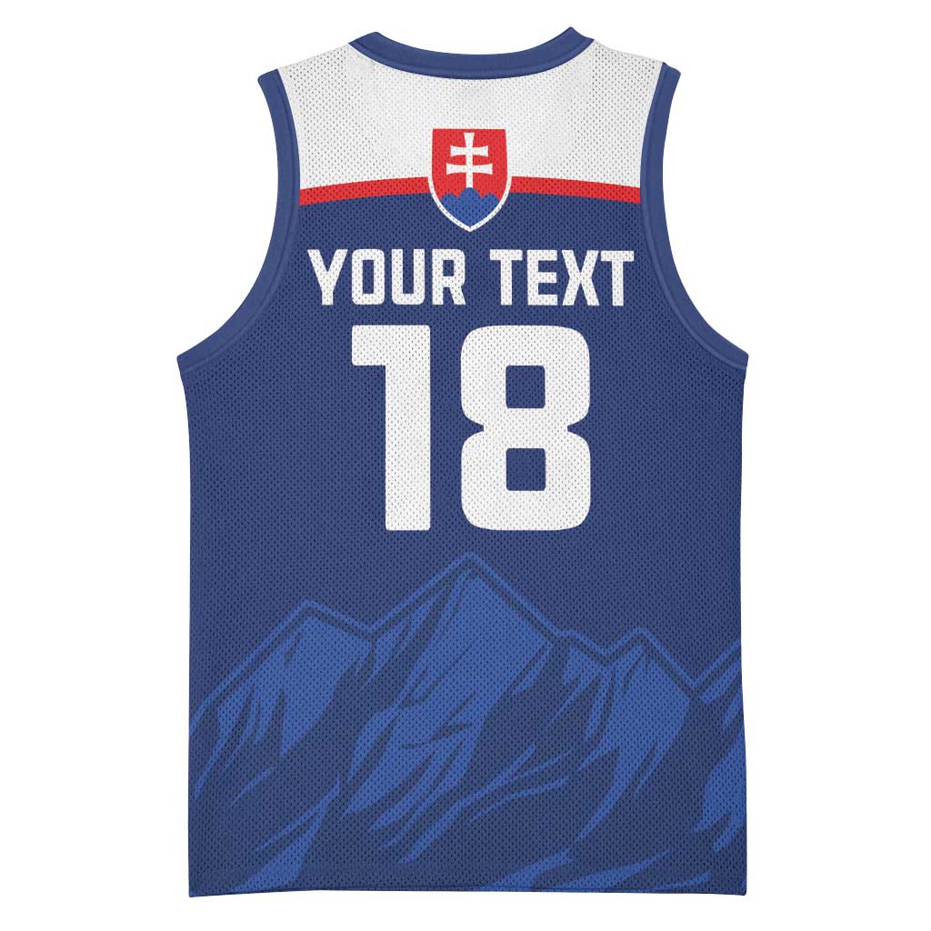Slovakia Hockey Custom Basketball Jersey Tatra Mountain Pride 2026