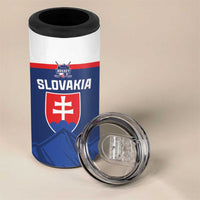 Slovakia Hockey Custom 4 in 1 Can Cooler Tumbler Tatra Mountain Pride 2026