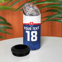 Slovakia Hockey Custom 4 in 1 Can Cooler Tumbler Tatra Mountain Pride 2026