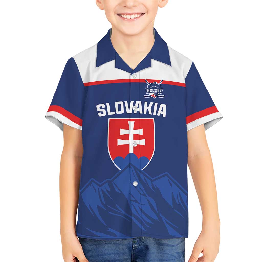 Slovakia Hockey Custom Kid Hawaiian Shirt Tatra Mountain Pride 2026