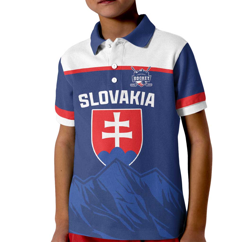 Slovakia Hockey Custom Kid Polo Shirt Tatra Mountain Pride 2026