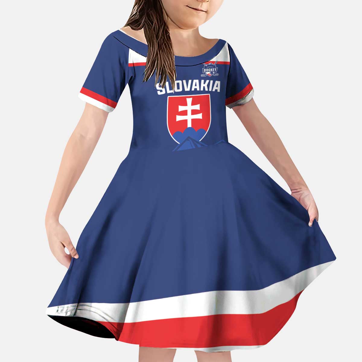 Slovakia Hockey Custom Kid Short Sleeve Dress Tatra Mountain Pride 2026