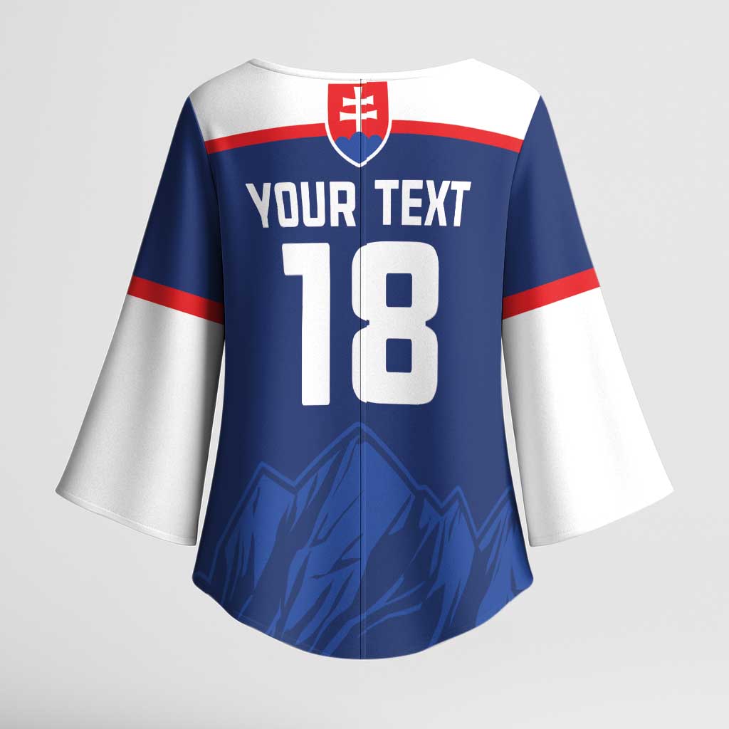 Slovakia Hockey Custom Kimono Sleeve Blouse Tatra Mountain Pride 2026