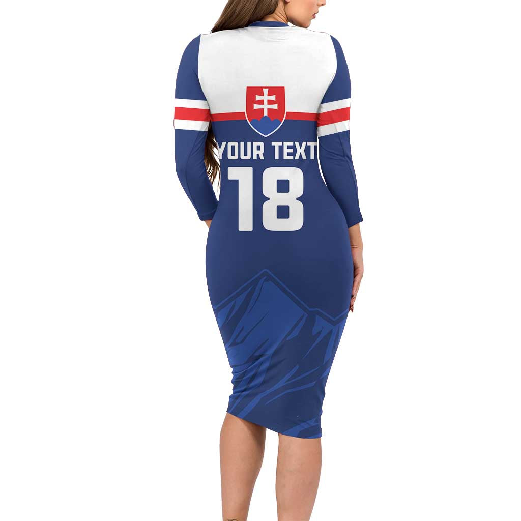 Slovakia Hockey Custom Long Sleeve Bodycon Dress Tatra Mountain Pride 2026