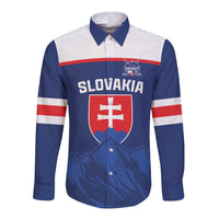 Slovakia Hockey Custom Long Sleeve Button Shirt Tatra Mountain Pride 2026