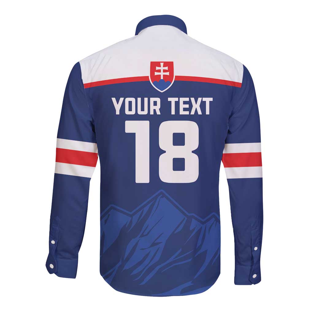 Slovakia Hockey Custom Long Sleeve Button Shirt Tatra Mountain Pride 2026