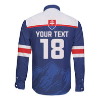 Slovakia Hockey Custom Long Sleeve Button Shirt Tatra Mountain Pride 2026