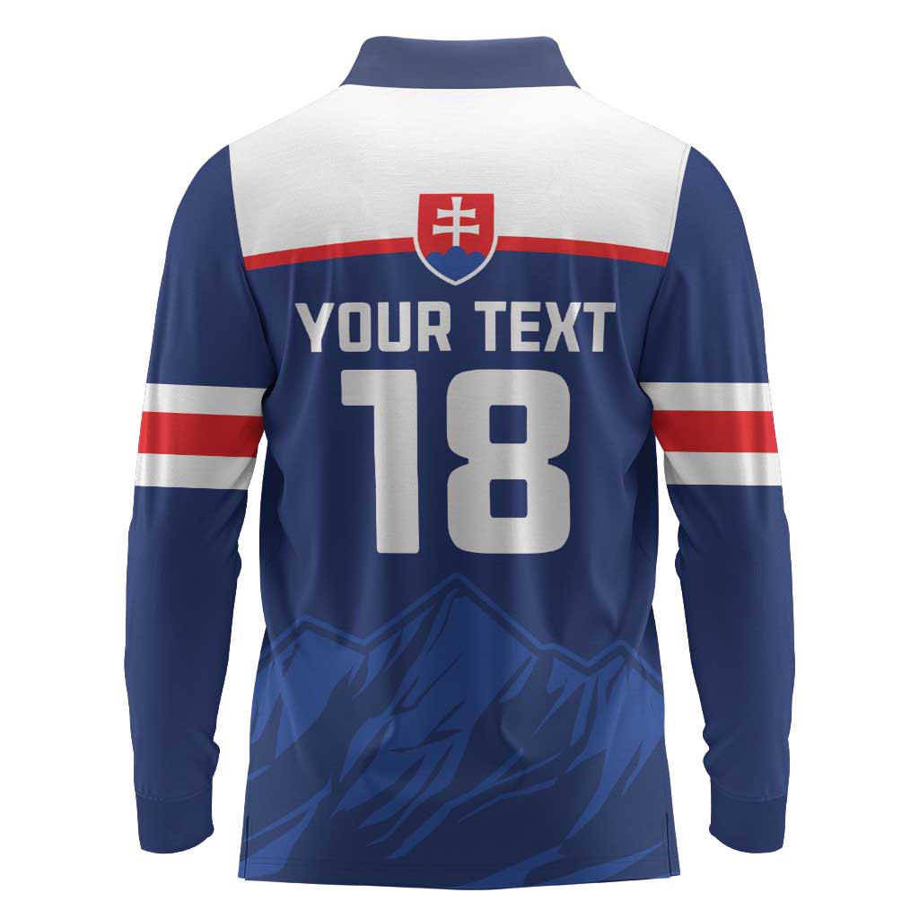 Slovakia Hockey Custom Long Sleeve Polo Shirt Tatra Mountain Pride 2026