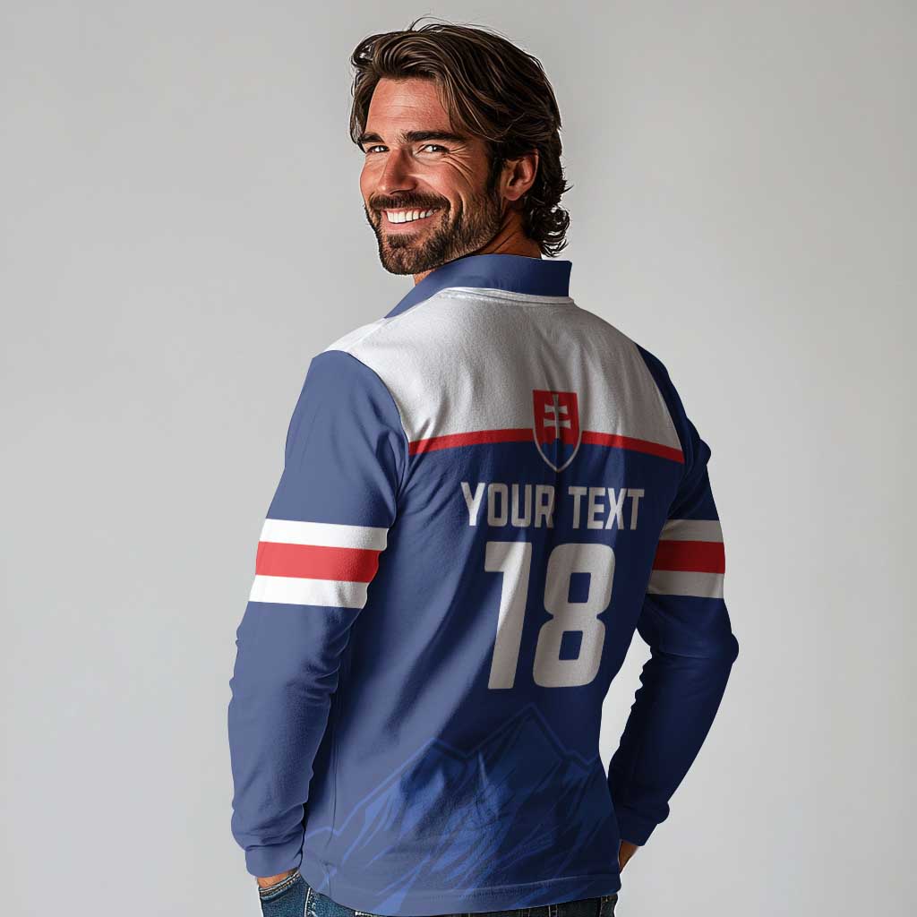 Slovakia Hockey Custom Long Sleeve Polo Shirt Tatra Mountain Pride 2026