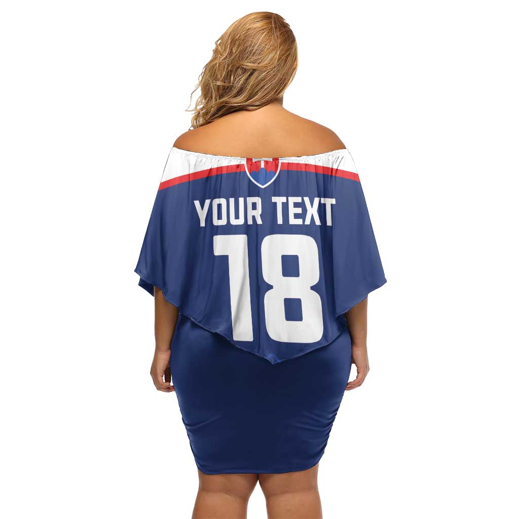Slovakia Hockey Custom Off Shoulder Short Dress Tatra Mountain Pride 2026