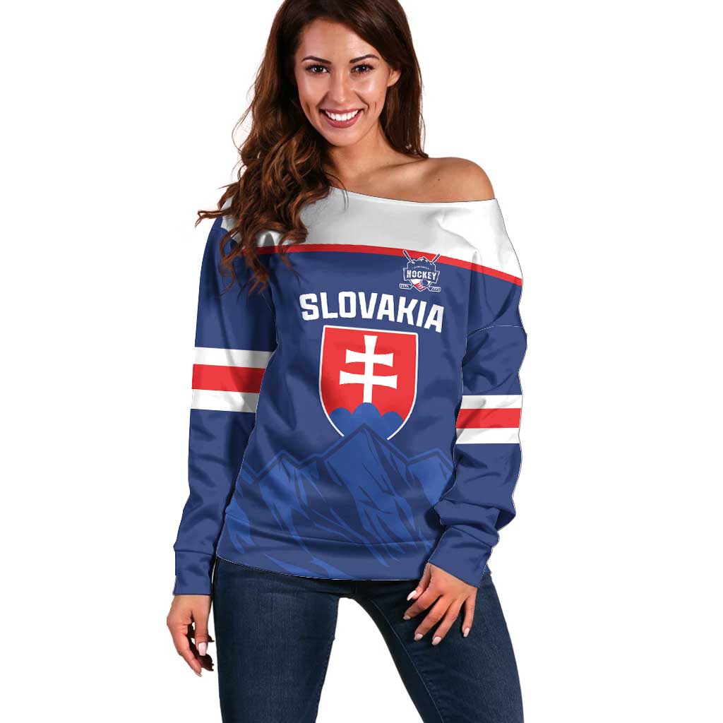 Slovakia Hockey Custom Off Shoulder Sweater Tatra Mountain Pride 2026
