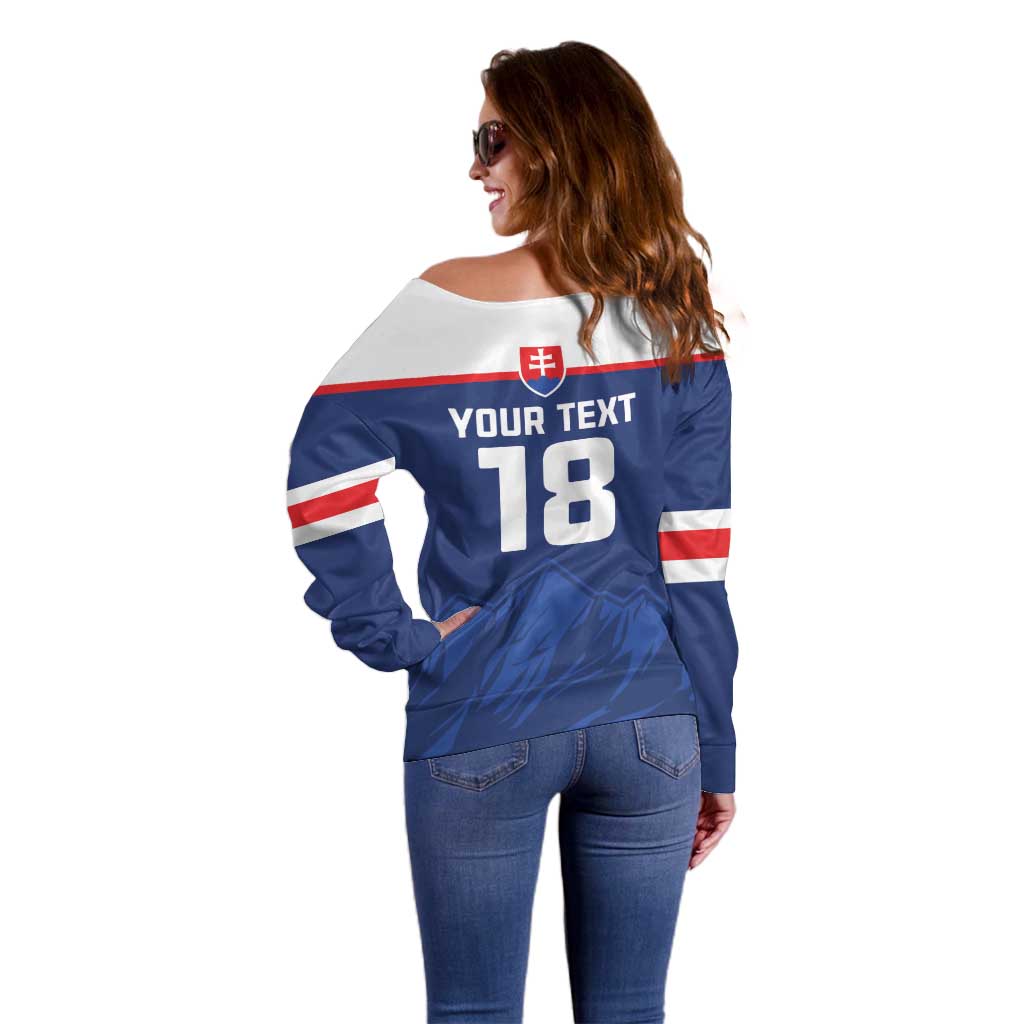 Slovakia Hockey Custom Off Shoulder Sweater Tatra Mountain Pride 2026