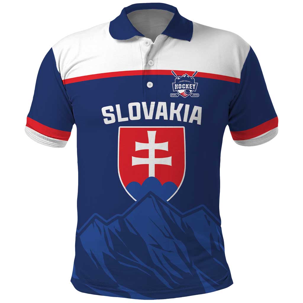 Slovakia Hockey Custom Polo Shirt Tatra Mountain Pride 2026