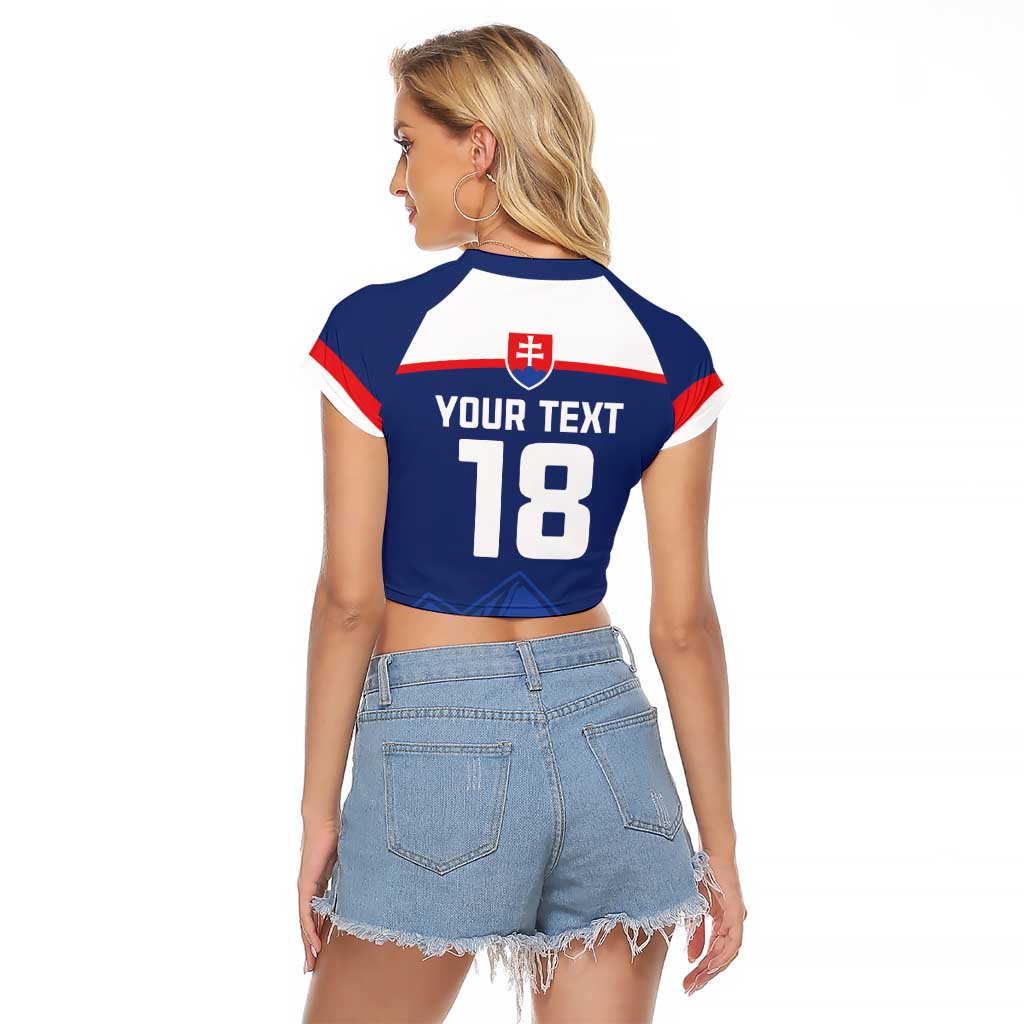 Slovakia Hockey Custom Raglan Cropped T Shirt Tatra Mountain Pride 2026