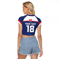 Slovakia Hockey Custom Raglan Cropped T Shirt Tatra Mountain Pride 2026
