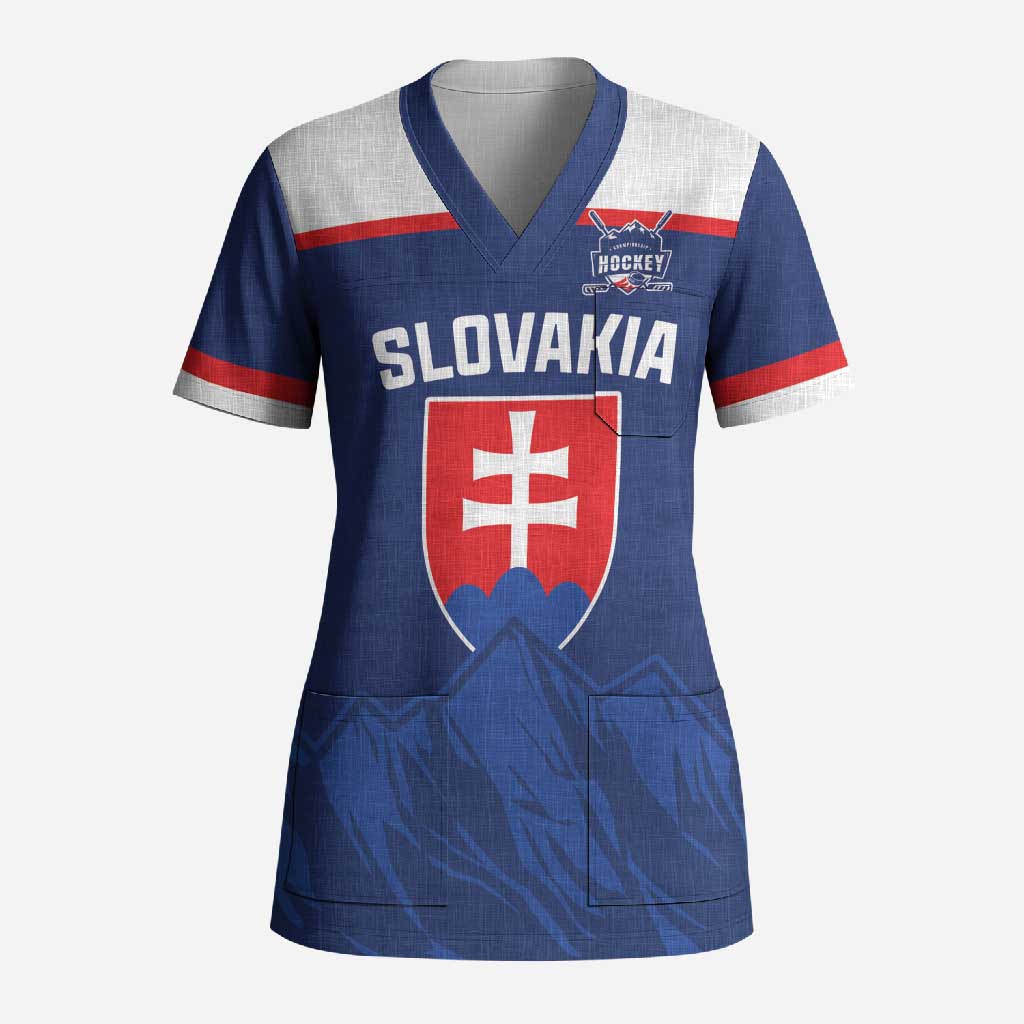 Slovakia Hockey Custom Scrub Top Tatra Mountain Pride 2026