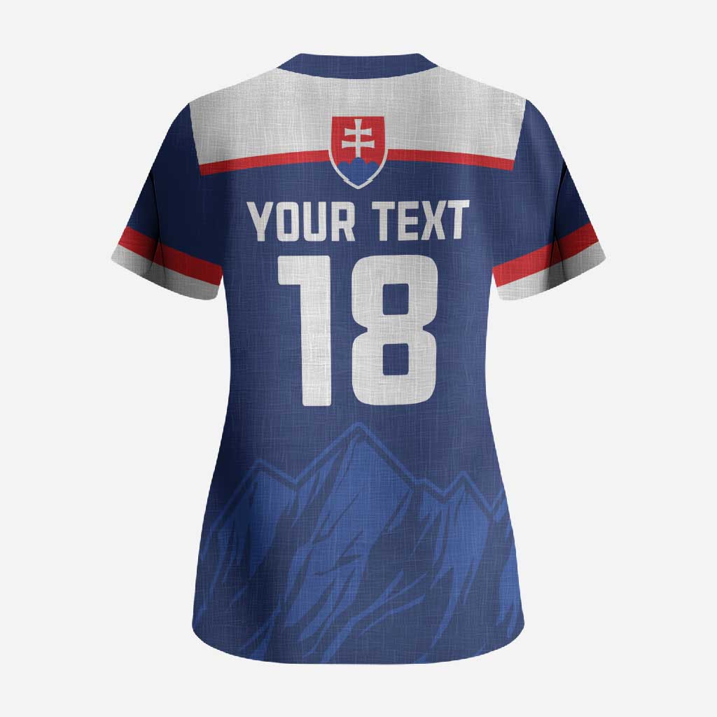 Slovakia Hockey Custom Scrub Top Tatra Mountain Pride 2026