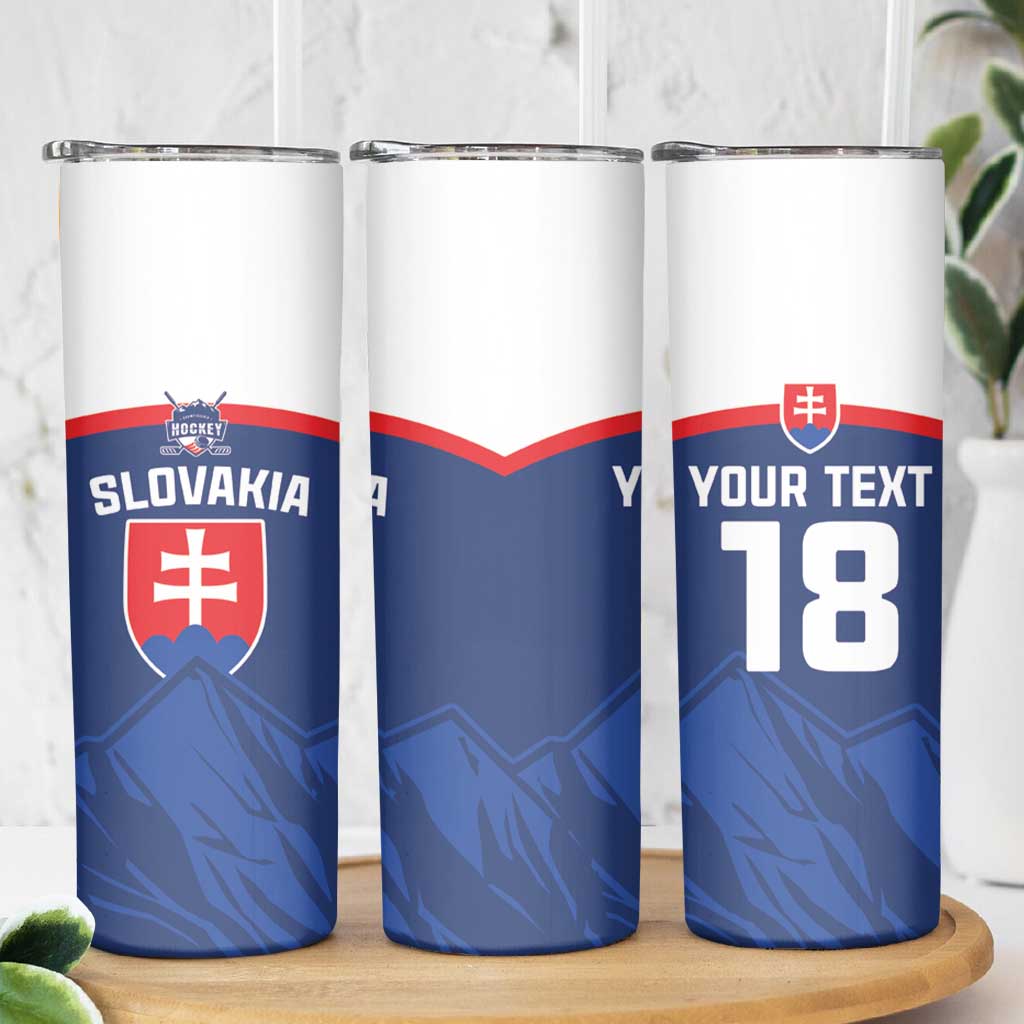 Slovakia Hockey Custom Skinny Tumbler Tatra Mountain Pride 2026