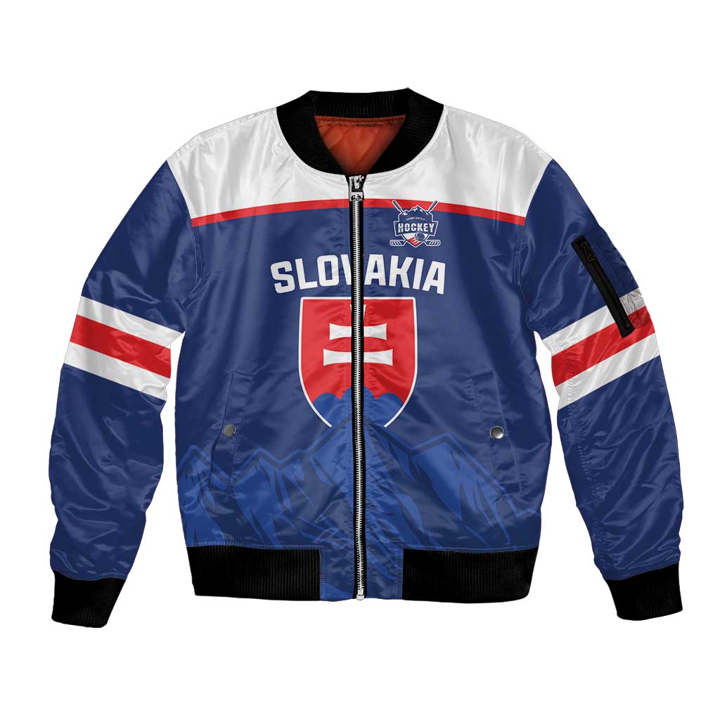 Slovakia Hockey Custom Sleeve Zip Bomber Jacket Tatra Mountain Pride 2026
